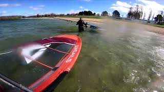 Hard speed Windsurfing in Forêt dorient  slalom 2035 kts [upl. by Annavoig]