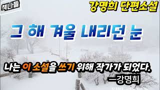 일단 들어 보셔요  말이 필요 없는 소설  그 해 겨울 내리던 눈  강명희  단편소설 [upl. by Sanferd]