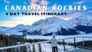 THE CANADIAN ROCKIES IN 4 DAYS  Banff amp Jasper  Winter Itinerary [upl. by Elleral]