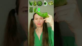 Random green food MUKBANG asmr 🍏 shorts mukbang asmr emoji [upl. by Haberman]