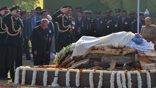 President Mukherjee attends the Cremation Ceremony of late Shri I K Gujral former PM of India [upl. by Monaco]