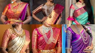 Designer Silk Saree Blouse Designs  25 Amazing Blouse Work Designs For Pattu Sarees [upl. by Swainson]