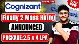 Finally Cognizant Mass Hiring Announced  Permanent jobs from Cognizant  Fresher Job  VtheTechee [upl. by Corliss]