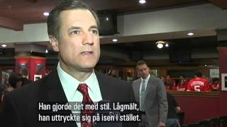 Nicklas Lidstrom announcing his retirement  interview  5312012flv [upl. by Salzhauer]