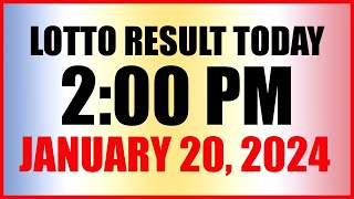 Lotto Result Today 2pm January 20 2024 Swertres Ez2 Pcso [upl. by Jenkins]