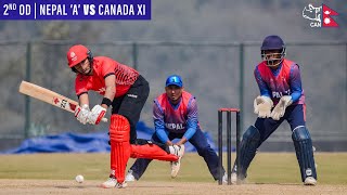 Nepal A vs Canada XI 2nd OD Live [upl. by Nerad588]