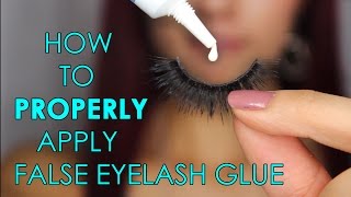 How to PROPERLY Apply False Eyelash Glue ALL ABOUT ADHESIVES Part 1 of 3 [upl. by Yhtamit]