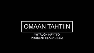 Oppitunti Yhtälön käyttö prosenttilaskuissa [upl. by Attenohs49]