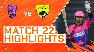 2023 Abu Dhabi T10 Match 22 Highlights New York Strikers vs Team Abu Dhabi  Season 7 [upl. by Frere]