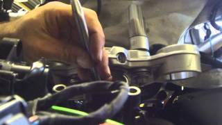 BMW F800GS Changing the steering head bearings [upl. by New708]