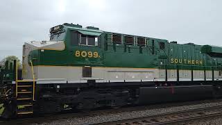 Ns 8099 Southern Heritage as a mid dpu to the manifest enter the yard from earlier [upl. by Mays]