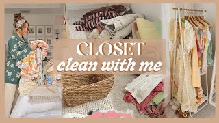 SPRING CLOSET CLEAN OUT  organizing decluttering amp tidying my wardrobe [upl. by Jamnis]