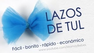 LAZOS DE TUL FÁCILES  Moños en un minuto con sólo tres materiales [upl. by Rol]