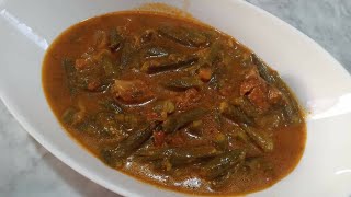 How to Bamia with Laham or Okra with meat  Easy Okra Recipe  Moms Love Cooking [upl. by Berfield]