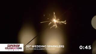 20quot Wedding Sparklers  Superior Celebrations [upl. by Yneffit]