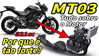 Yamaha MT03  Entenda seu motor Por que é tão forte 42cv com 321cc Bicilindrico [upl. by Zizaludba225]