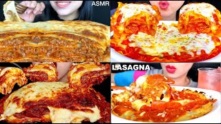 BEST CHEESY LASAGNA BIG BITES MUKBANG COMPILATION EATING SOUNDS [upl. by Adihsar821]