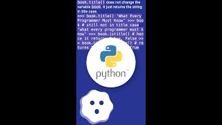 Why does the istitle string method return false if the string is clearly in titlecase shorts [upl. by Anirol]