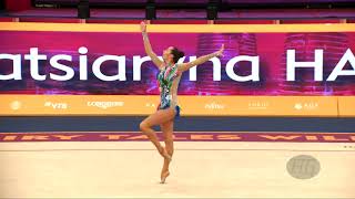 HALKINA Katsiaryna BLR  2019 Rhythmic Worlds Baku AZE  Qualifications Hoop [upl. by Yetta]