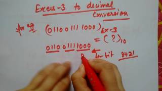 Excess3 to Decimal easy short simple [upl. by Lonergan]