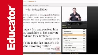 quotParallelismquot  English Grammar with Educatorcom [upl. by Huber928]