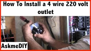 How to Install a 220 Volt 4 Wire Outlet [upl. by Leizahaj]