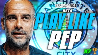 Play Like Pep In FM24 x7 🏆  The PERFECT 433 FM24 Tactic [upl. by Worrell]