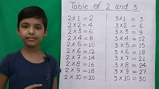 Learn Table of 2 and 3  Table of 2  Table of 3  3x13 Multiplication  RSGauri [upl. by Nadnarb]