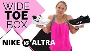 BEST WIDE TOE BOX SHOES  Altra VS Nike [upl. by Bourque183]