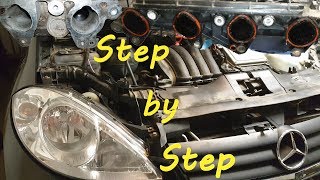 Mercedes A150 w169 Intake Manifold Removal Gasket Replacement [upl. by Aiekram]