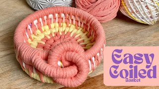 How to Make a Coiled Basket with Yarn [upl. by Lammaj]