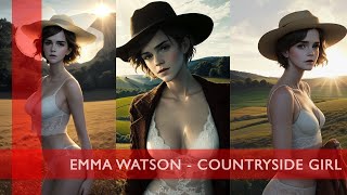 Emma Watson  Countryside Girl Ai Generated Gallery II emmawatson harrypotter hermionegranger [upl. by Isiad]