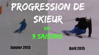 Progression de skieur sur 3 saisons  de skieur MOYEN à TRES BON SKIEUR par le Labo du skieur [upl. by Amiarom605]