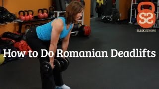 How to Do Romanian Deadlifts  SleekStrong With Rachel Cosgrove [upl. by Benenson]