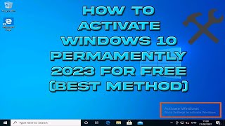 How to Activate Windows 10 Permamently 2023 for free best method [upl. by Enitsirhk]