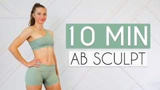 10 MIN ABS  HIIT Workout  Toned Tummy No Equipment [upl. by Ahtenek]