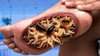 ASMR Whats on a foot Removing All the Creepy Crawlies  2D Animation [upl. by Walli]