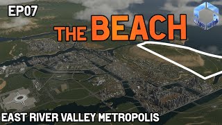 Cities Skylines 2 The Beachracetrack area speedbuild East River Valley 210K 7 [upl. by Banks]