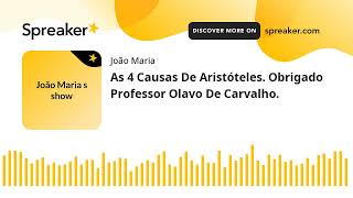 4 Causas De Aristóteles Olavo De Carvalho Indicação de leitura 51 Aristóteles em Nova perspctiva [upl. by Luap676]