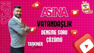 Aşina 2024 KPSS  Taşkıner YALMAN  Deneme Soru Çözümü 1 [upl. by Dlorrej430]