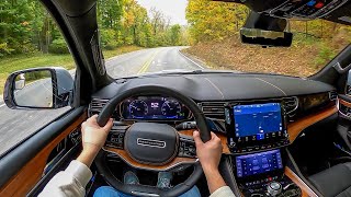 2022 Jeep Grand Wagoneer Series III 4x4  POV First Drive Binaural Audio [upl. by Aitnuahs57]