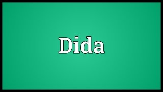 Dida Meaning [upl. by Malvie]