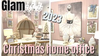 GLAM CHRISTMAS HOME OFFICE TOUR 2023  CHELLESGLAMHOME [upl. by Belter]