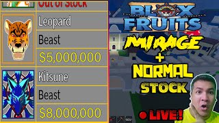 🔴LIVE BLOX FRUITS MIRAGE  NORMAL STOCK [upl. by Marashio433]