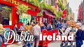 Tourist Attraction Temple bar Dublin Ireland ☘️🇮🇪 4k walking tour of temple bar and neighbourhood [upl. by Sialac88]