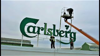 Carlsberg signage 7m x 26m Koprivnica Croatia EU [upl. by Brockwell]