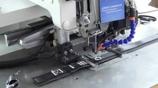 7273CNC heavy duty automatic pattern sewing machine for stitching safety harness [upl. by Lenwood]