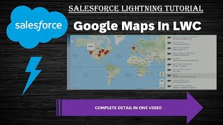 Display Maps in Lightning Web Component Salesforce  Salesforce Display Locations using Google Map [upl. by Michelina65]