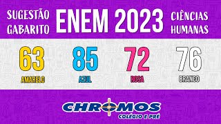 Gabarito ENEM 2023 CHROMOS  Prova Amarela Questão 63  Ciências Humanas [upl. by Crowe]