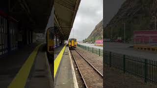 153 x2 leaving Fishguard Harbour station train railway trainstation [upl. by Koblick]